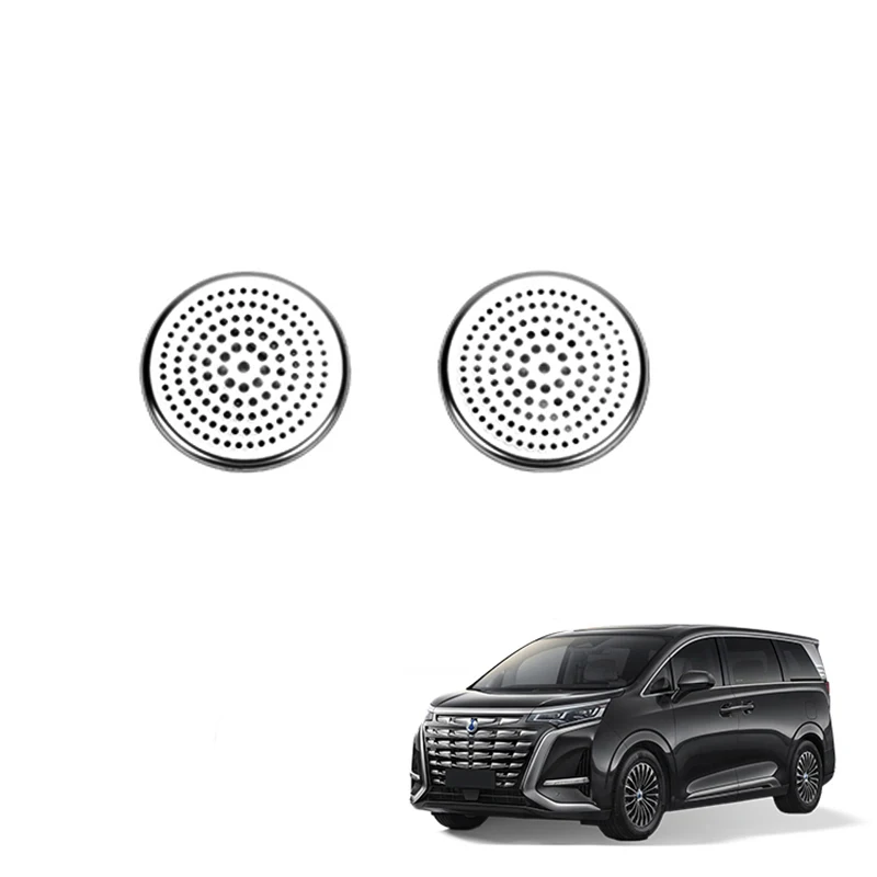 Speaker Roof Cover For Denza D9 Stainless Steel Silver Horn Cover Roof Speaker Modification Decoration Interior Accessories