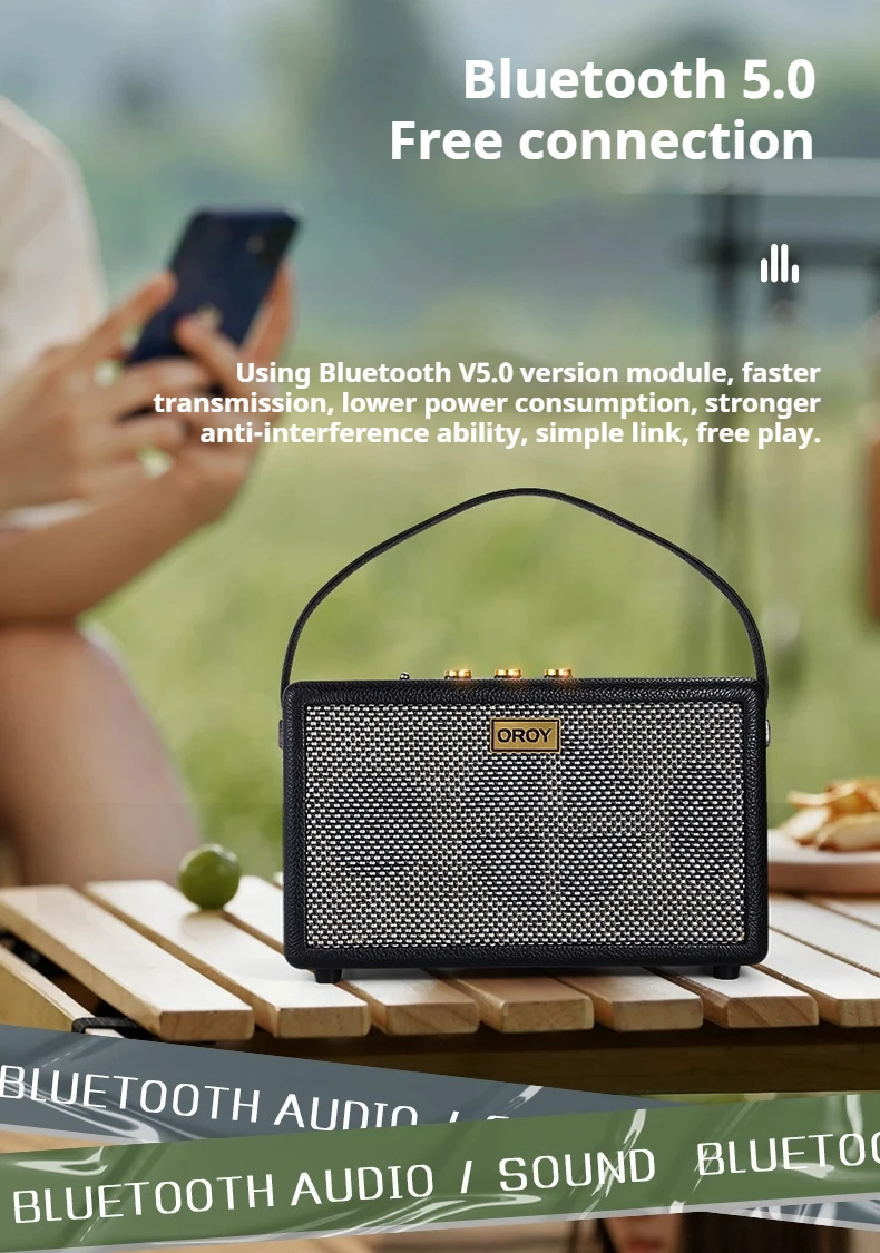 Smart Speaker YS111 Ultra Long Life Dual Speaker Stereo Sound Amplifier Home Audio for Camping(pic2)