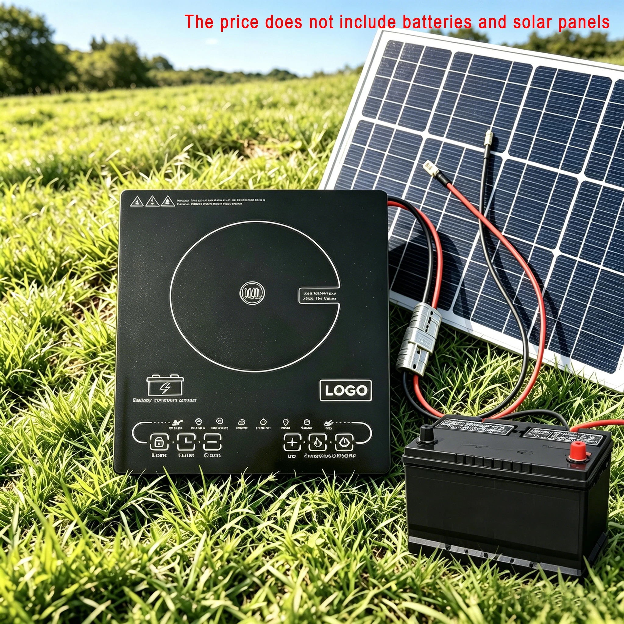 Solar Powered Outdoor Induction Cookers for RVs and Trucks, with 12V/24V/48V Batteries Available As Cooking Utensils