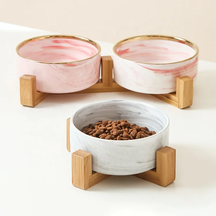 marble cat food bowl