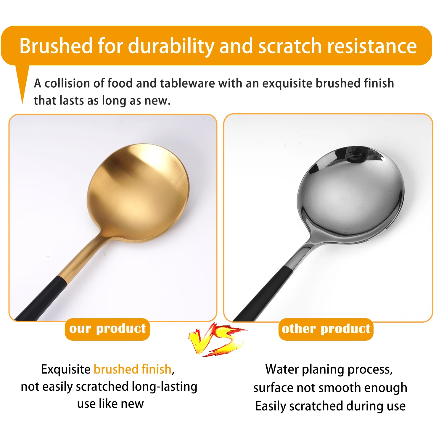 Manufacturer Wholesale Gold 24pcs Portugal Flatware Colorful Kitchen