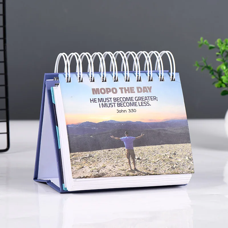 High Quality Wholesale Custom Cheap Story Desk Calendar in 2024 year Page Turn Calendar  concise Business Desk