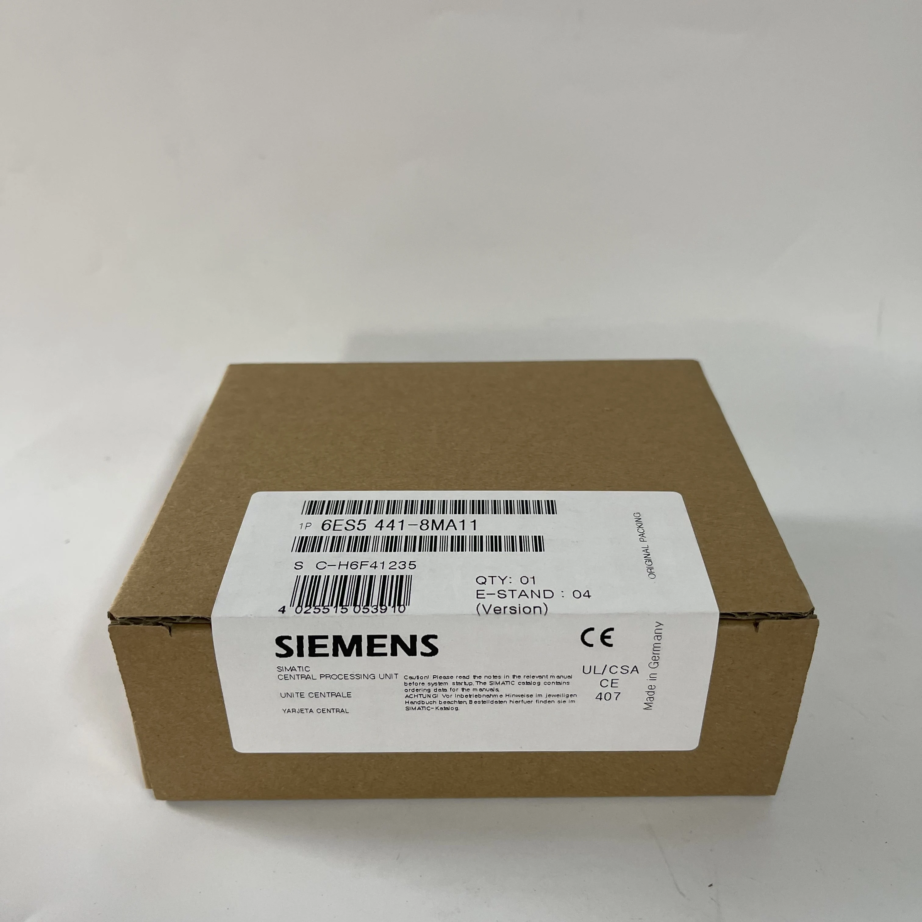 Siemens Central Processing Unit SIMATIC 6ES5441-8MA11 Siemens Central Processing Unit SIMATIC 6ES5441-8MA11