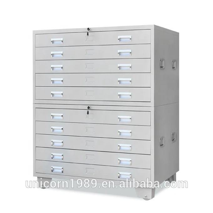 Map Drawings Flat File Cabinet Used for Art School Hotel Architectural