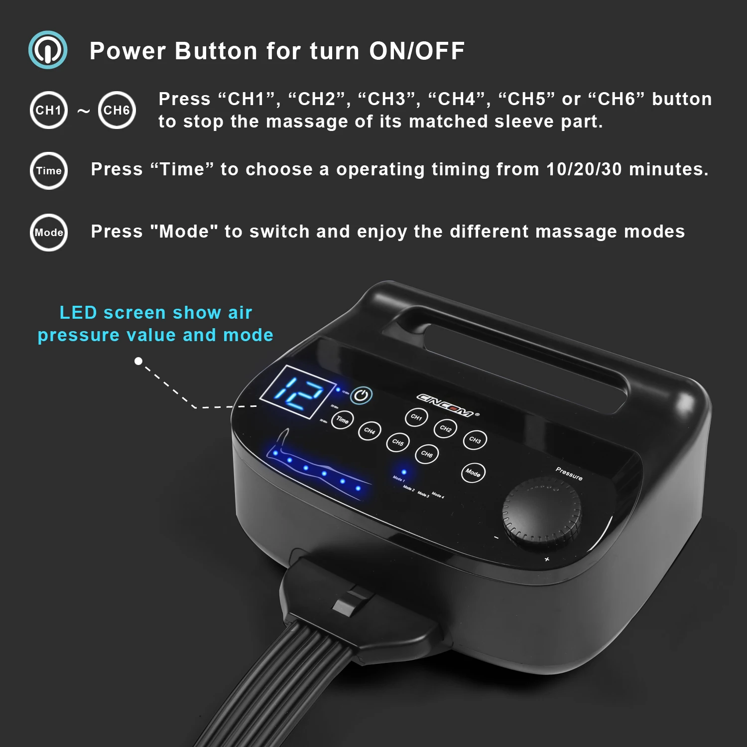 CINCOM電動エアプレッシャー血行促進フット＆レッグマッサージ機 エア 