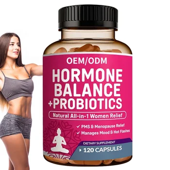 Best Selling Products 2024 OEM Private Label Hormone Balance For Women  Help To Relief For Menopause Probiotics Capsules