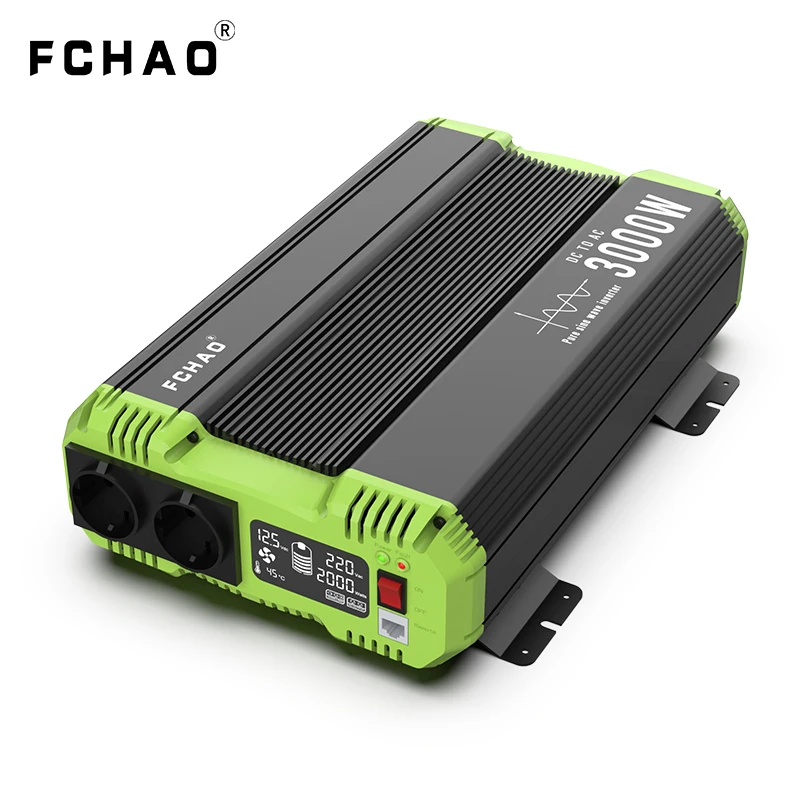 Fchao 3000w Inverter Pure Sine Wave Invert 12v 24v Dc To Ac 220v 230v ...