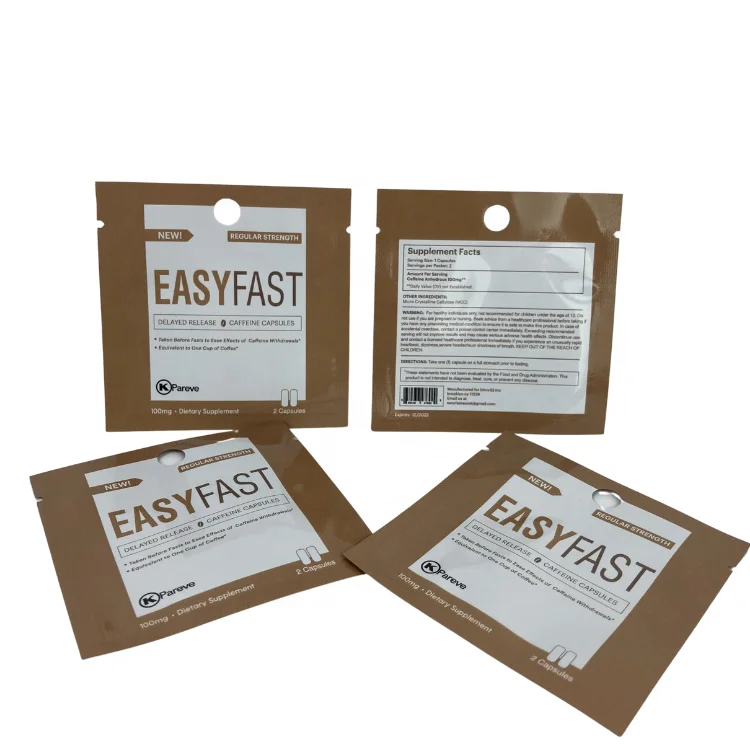 Low Moq Custom Printed Male Enhance Pills Plastic Packaging Bags Capsules Sachets Small Foil Laminated Mylar Ziplock Bags