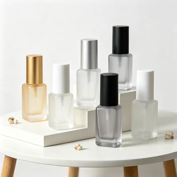 30ml Rectangle Clear Glass Empty Bottle with Pump Sprayer