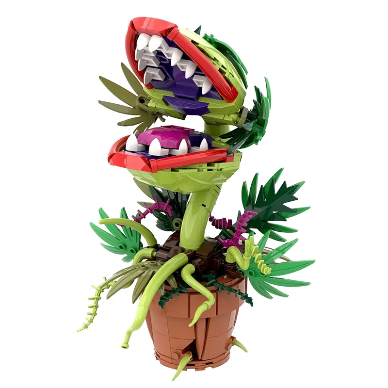 CM3004 Corpse flower Plant Model Super bros Cannibal Flower Building Blocks Set Block Juguetes Compatible DIY Plant Assembly