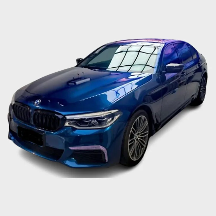 TSAUTOP 3 Layers Car Sticker True Gloss Metallic Plastic Release PET Liner Midnight Blue Auto Paint Protective Film
