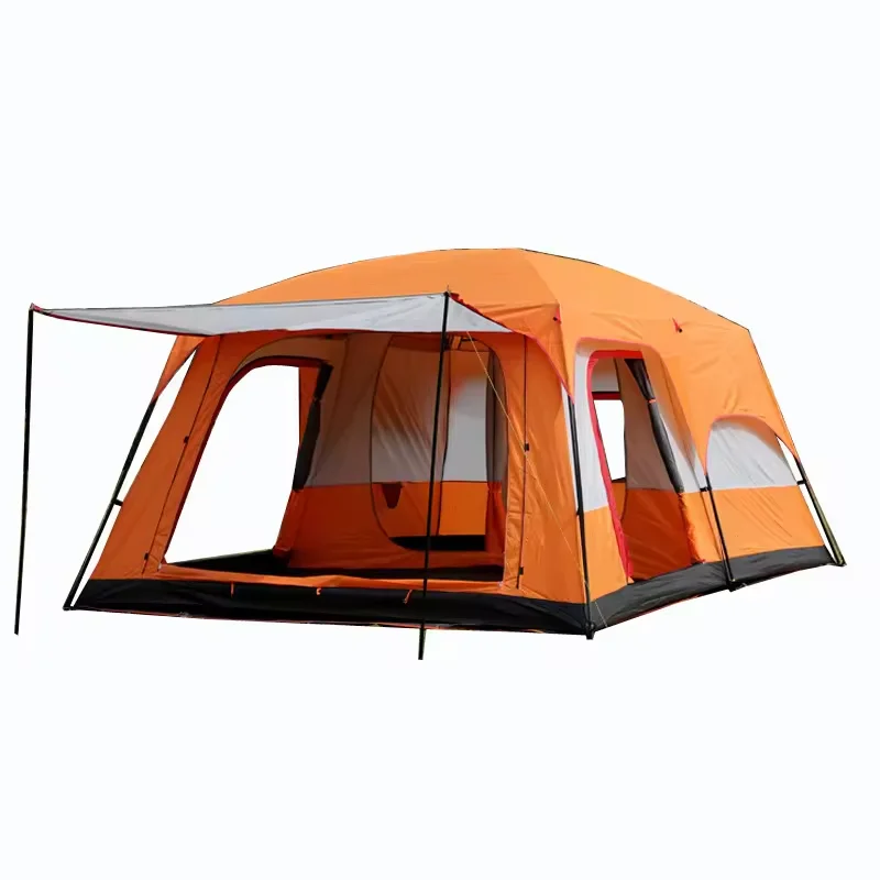 New Arrival 8-Person Automatic Pop-Up Tent Waterproof Portable Oxford Fabric Fiberglass Double Outdoor Camping Fast Delivery