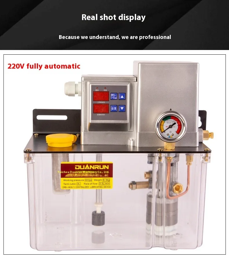 TEBAK 4.0 Liters Automatic Grease Lubrication Pump DR5-34Z/DR2.5-34Z Oil Grease Pump Electric Automatic Lubrication System