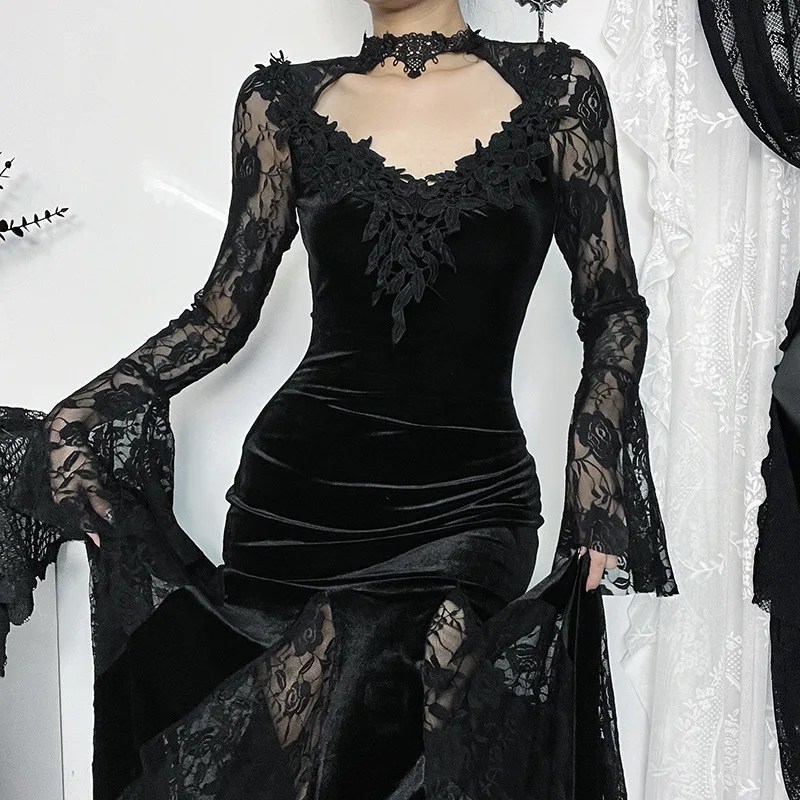 Goth Dark Gorgeous Victoria Gothic A-line Dresses Female Elegant Evening Lolita Party Wear Grunge Sling Lace Hem Alt Cloth| Alibaba.com Goth Dark Gorgeous Victoria Gothic A-line Dresses Female Elegant Evening Lolita Party Wear Grunge Sling Lace Hem Alt Cloth| Alibaba.com