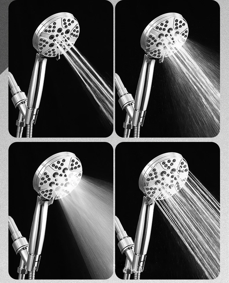 6-Function High Pressure Rainfall Handheld Shower Head with Modern Eco ...