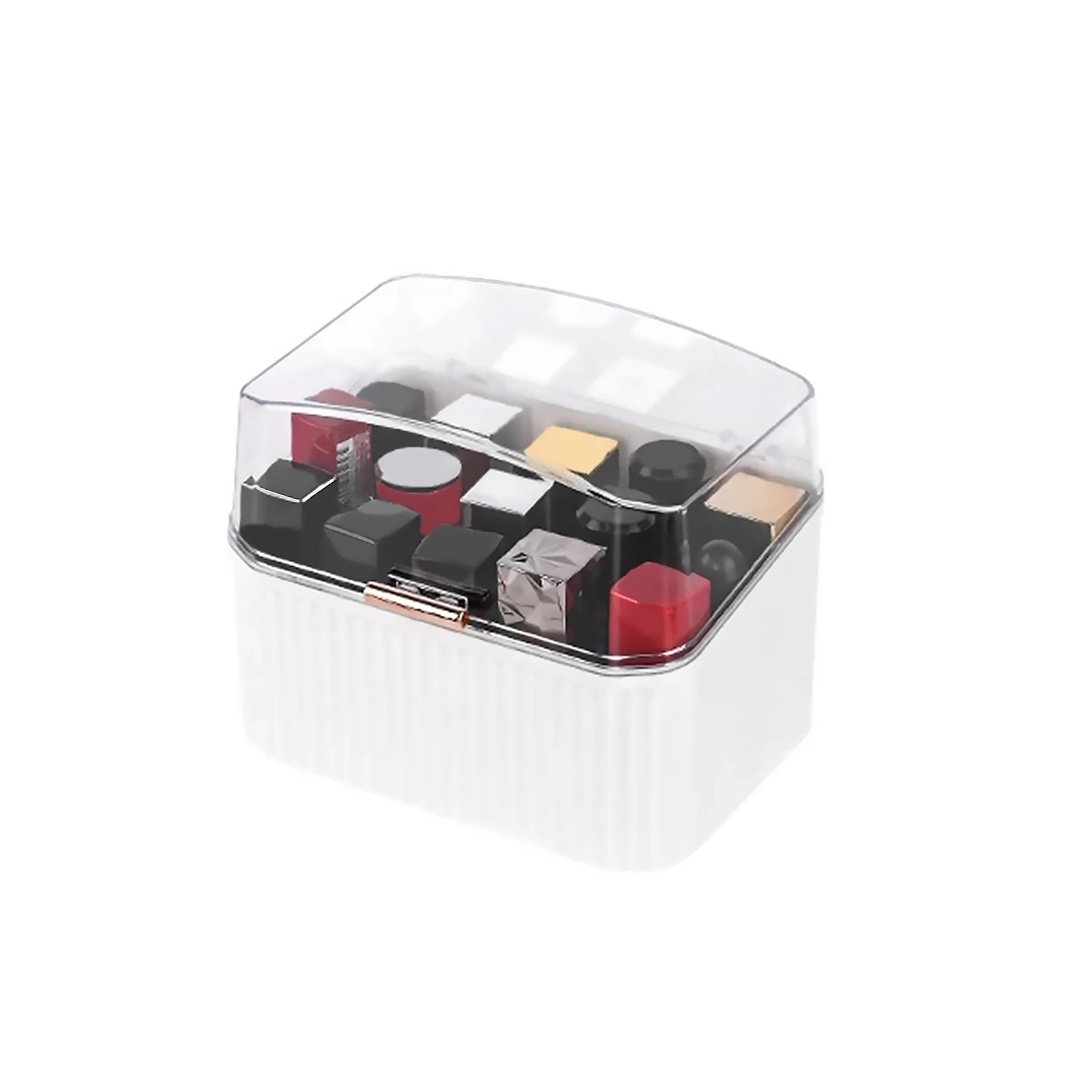 Staubdichte Lippenstiftbox aus Acryl, Make-up-Organizer, Aufbewahrungsregal, Lipgloss, Nagellack, Ständer, Kosmetik-Organizer