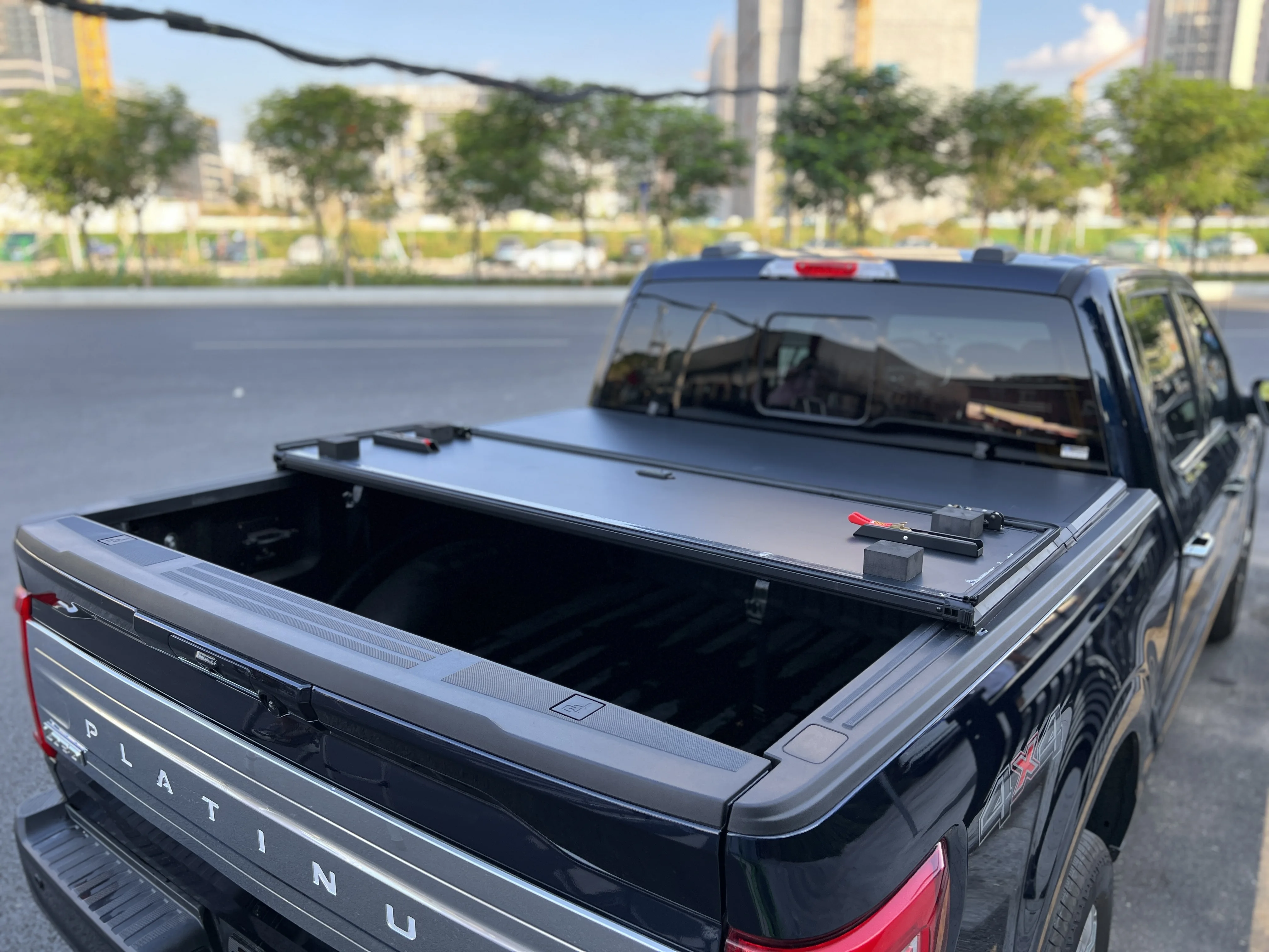 Pickup Truck Bed Three Trifold Hard Tri Fold For Adventure Tonneau ...