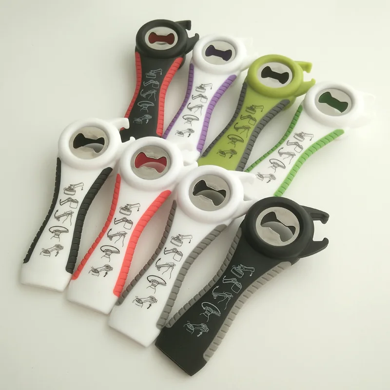 5 in 1 Multi Function Stainless Steel Plastic Can Jar Bottle Open Can Opener Beer Good Kitchen Tool Tools