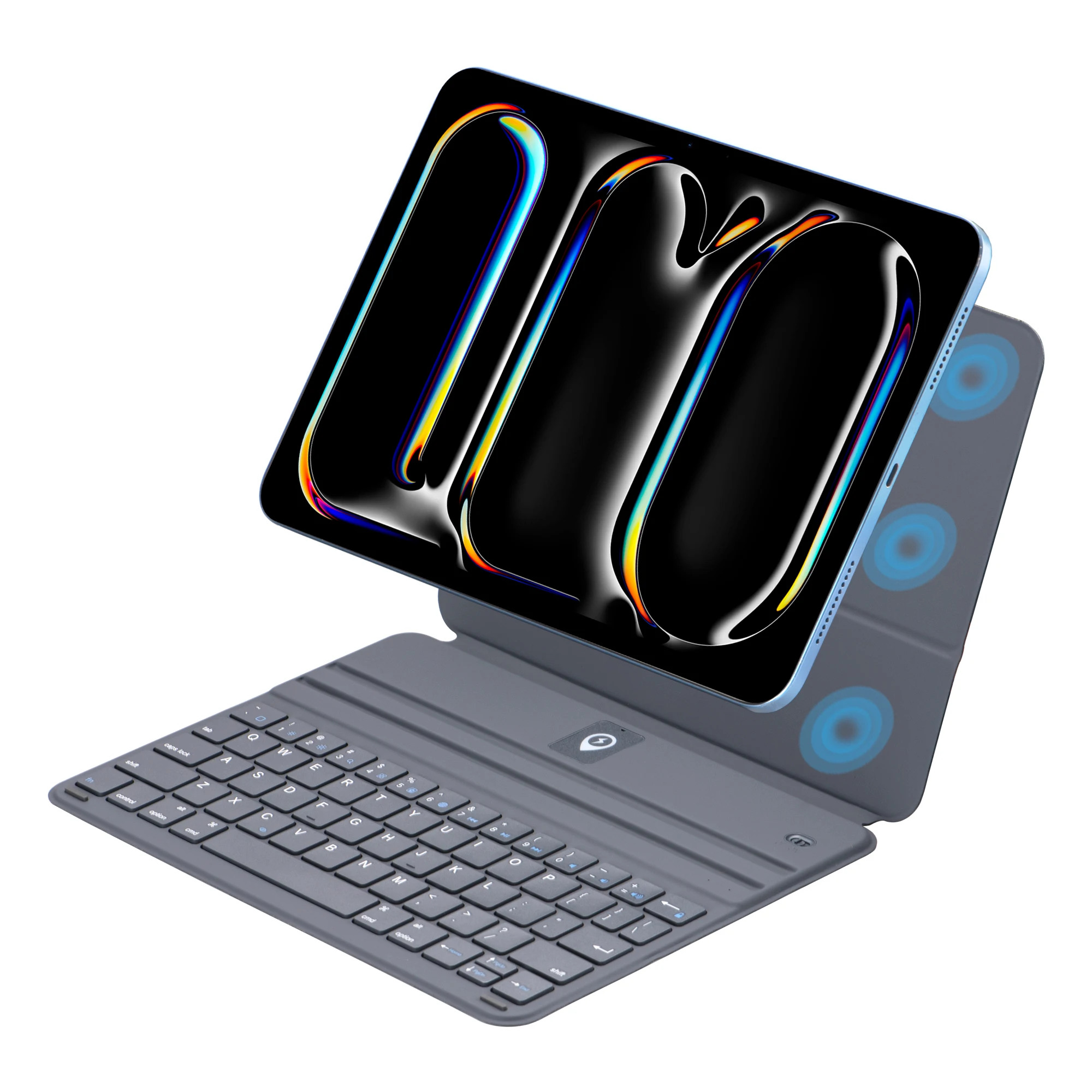 Coque Clavier Avec Trackpad Pour IPad Mini 7 (2024) Et 6ème Génération, Rétroéclairage 7 Couleurs