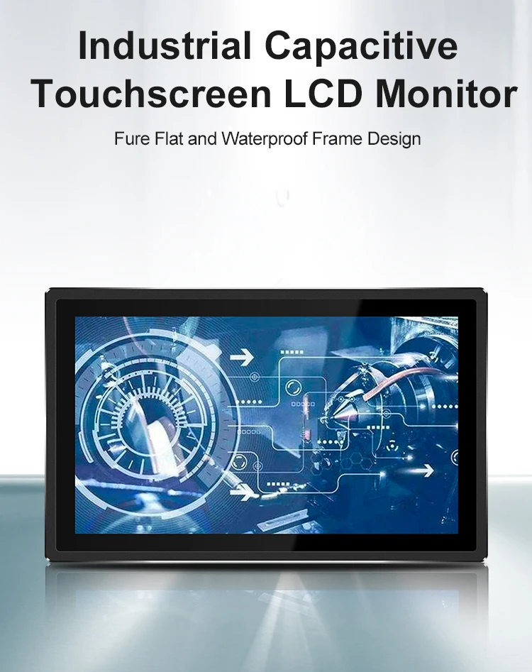 21.5" Industrial Grade Capacitive Multi-Touch Screen Monitor IP65 Waterproof Embedded Display Dustproof New