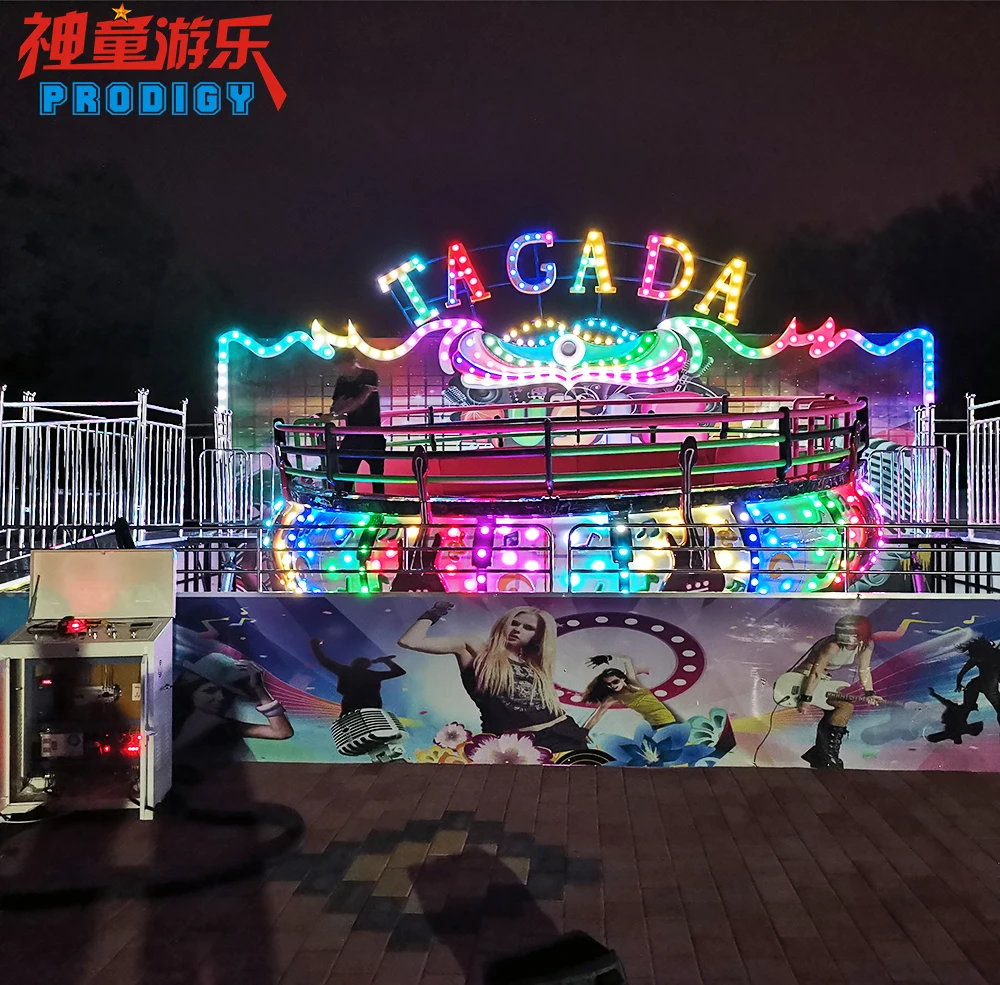Fairground attraction kids amusement turntable ride mini disco tagada ...