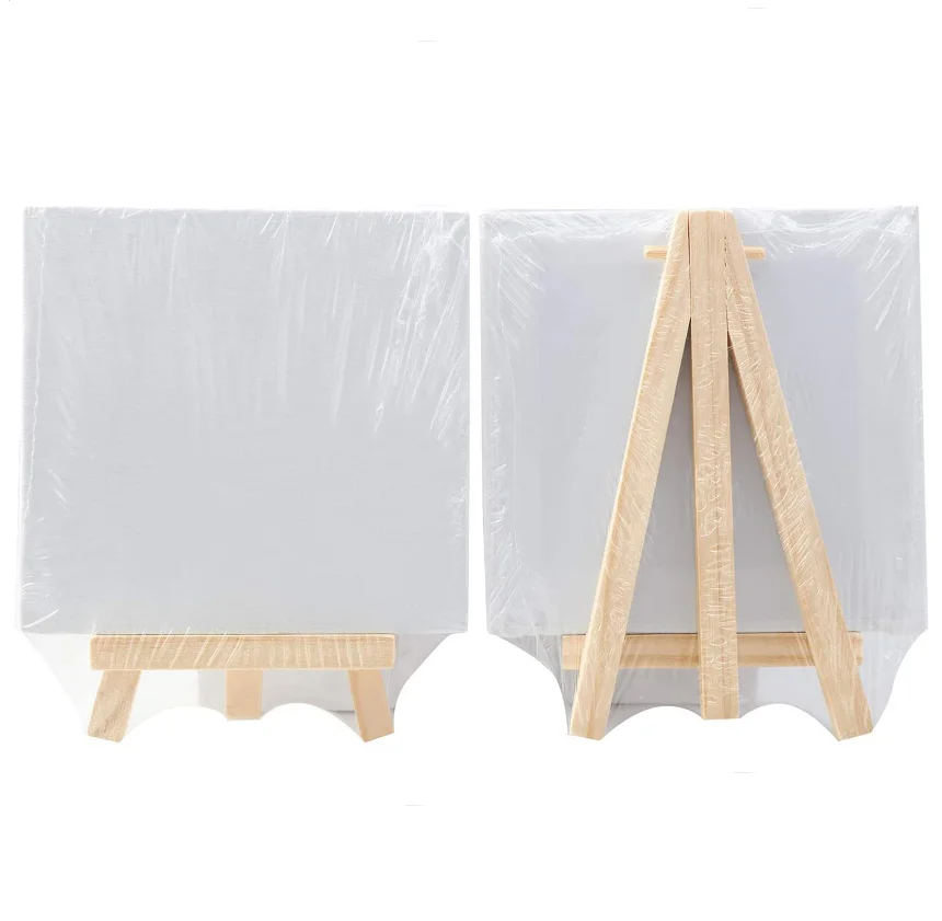 Canvas and Easel Set Painting Craft Drawing Art Decoration Canvas Painting Board Stand Kit