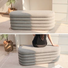 New Design Big Ottoman Bench Velvet Stool Bed End Bench Seat