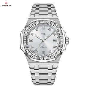 OEM Luxury Brand Formal Men's Watches NH35 Movement Square Steel Automatic Waterproof Watches Mechanical Watches With Calendar