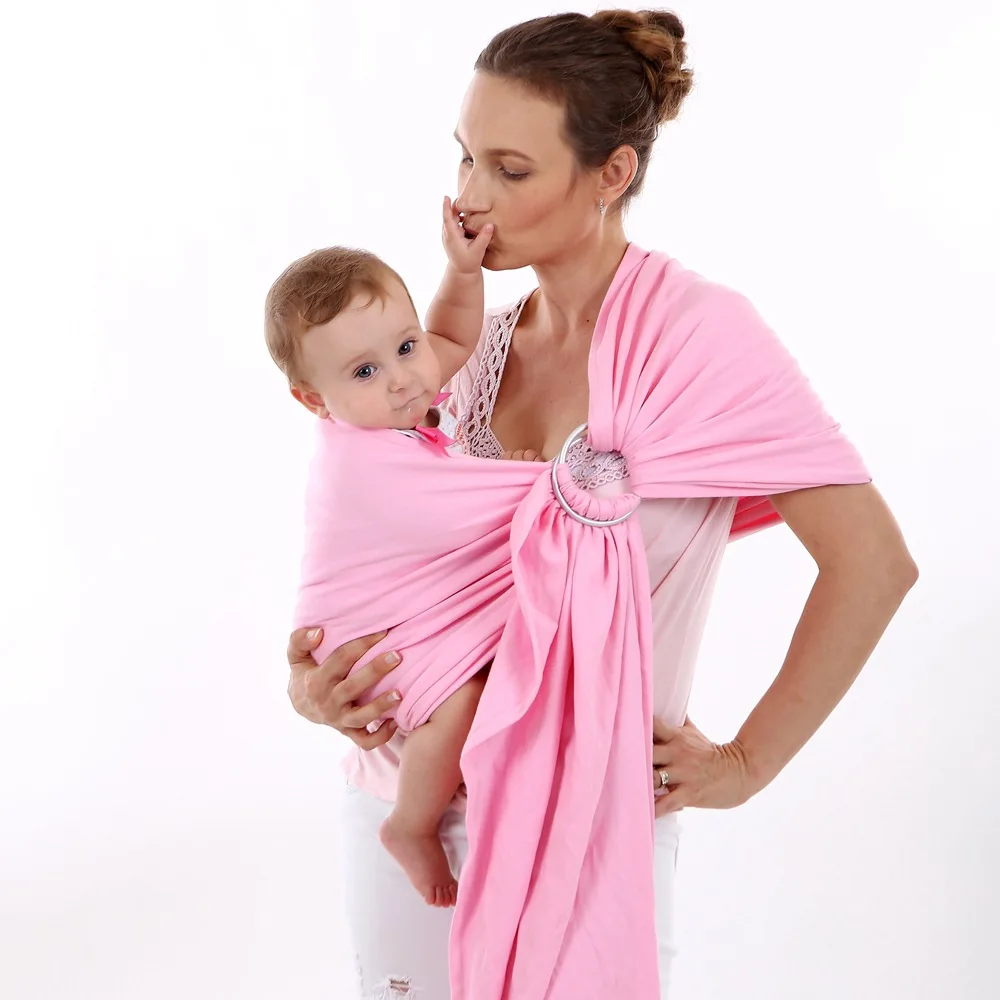 
YILE 100% Cotton Ring Sling Baby Carrier -Extra Soft Bamboo eco-Friendly, Breathable Fabric by Hip Baby Wrap 