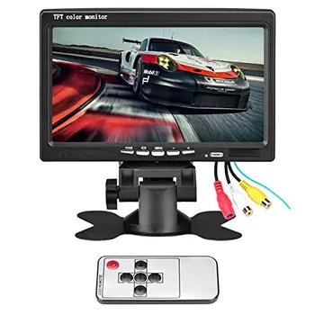 Melia 7" Digital HD Car TFT LCD Color Screen Display On-Dash Backup Monitor 2 Video Input Rear View Camera Vehicle Color Aid