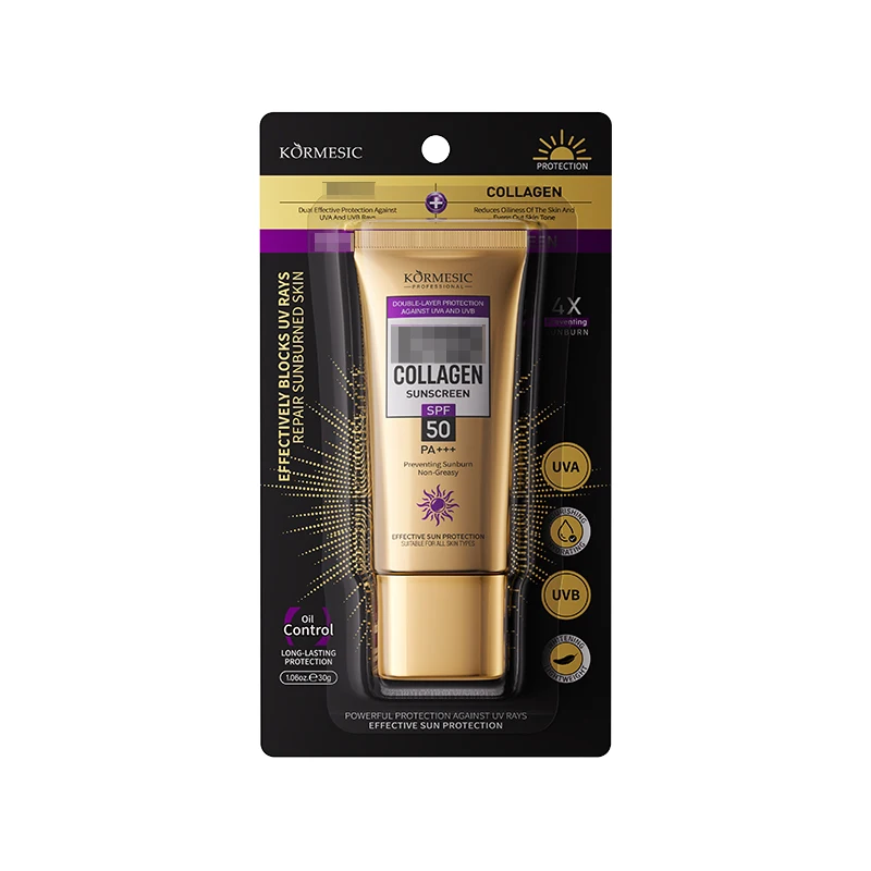 KORMESIC 30g Wholesale Sunscreen Cream Oil Control SPF 50 Long Lasting UV protection Collagen Sunscreen