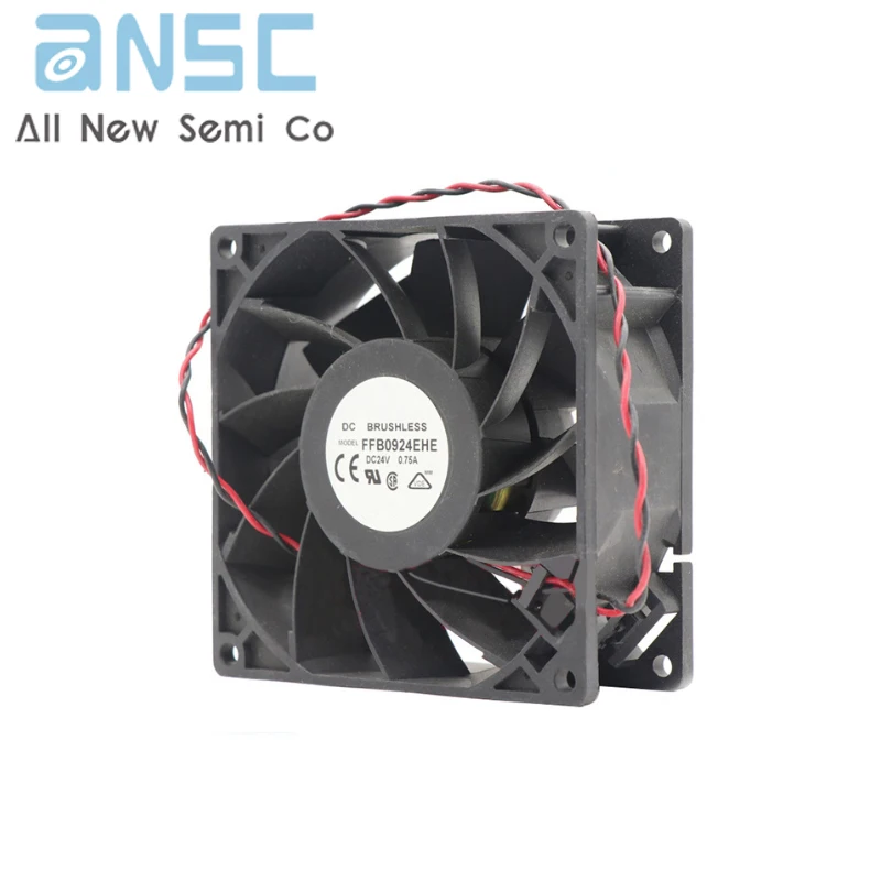 Original Axial flow fan FFB0924EHE DC24V 0.75A 92X92X38mm 4800rpm Industrial DC dual ball frequency converter cooling fan