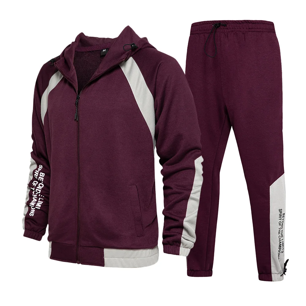 Survêtement Thermique Homme Doublé Polaire - Ensemble Sport D'Hiver Avec Capuche, Coupe Ample
