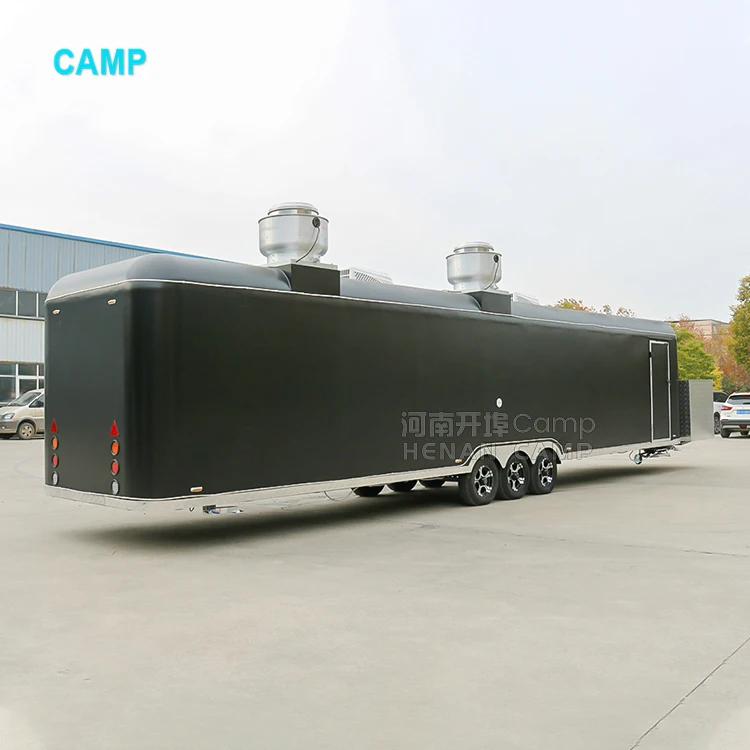 CAMP 40ft Food Truck Trailer with Full Kitchen Mobile Food Cart Container Restaurant Mobile bar Trailer Pizza Bbq Food Shop