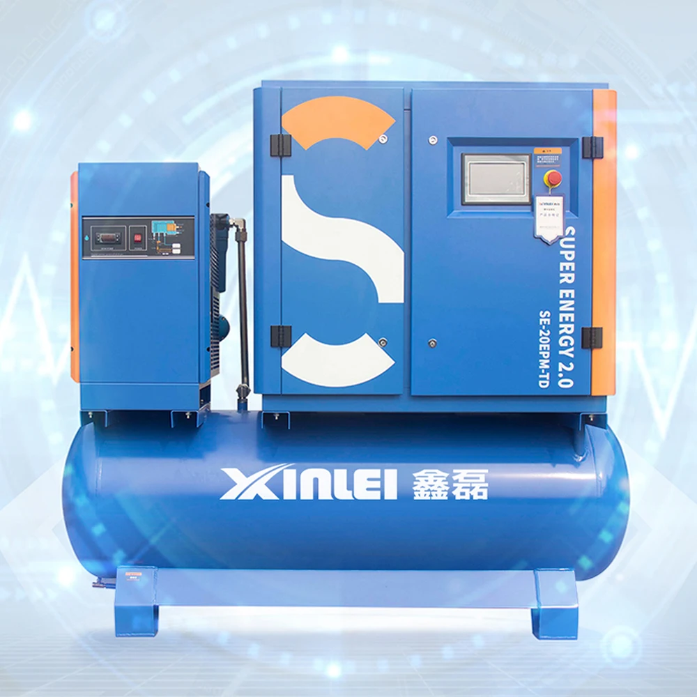 7.5kw 10hp Air Cooling Rotary Industrial Compressors Silent Air