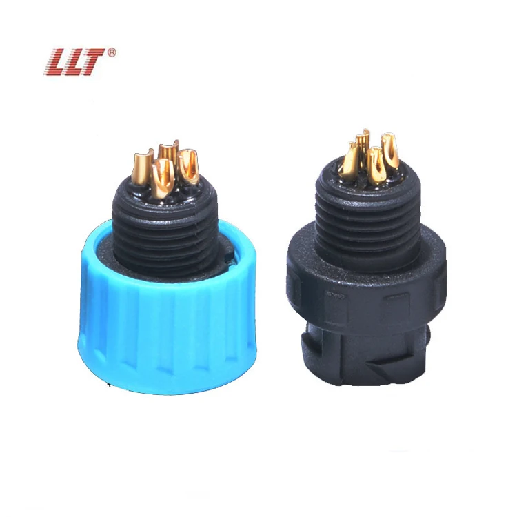 LLT M12 Ip67 Ip68 2 Pin 3 Pin 4 Pin Push Quick Lock Waterproof Connector Field Assembly