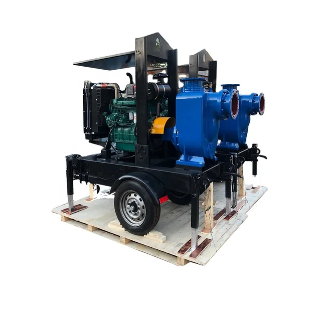 High Flow centrifugal dewatering sewage water industrial diesel engine self-priming pump