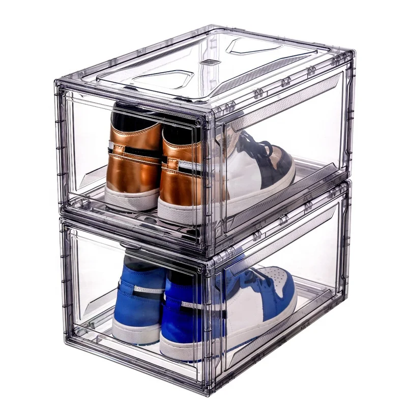 Transparent Stackable Shoe Boxes for Easy Storage Organization OEM