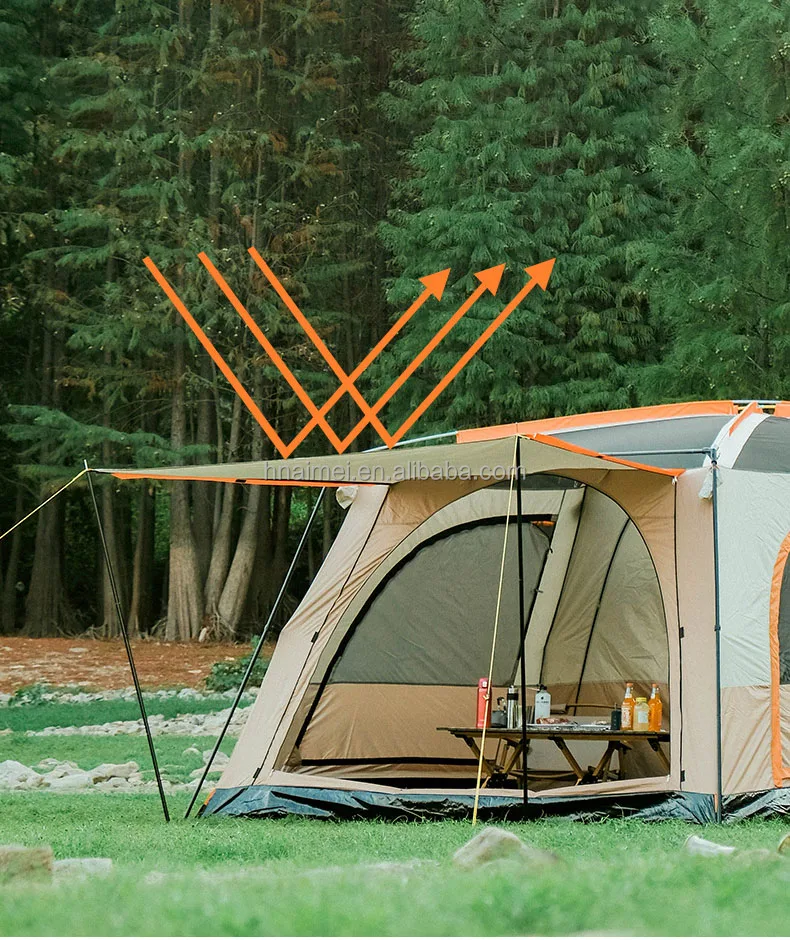 Factory Wholesale Family Camping Tents Oxford Cloth Family Folding