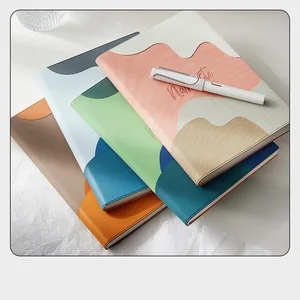 2026 Custom Saddle Stitching PU Leather A5/B5 Sewing Planner Notebook Journal Diary with Logo