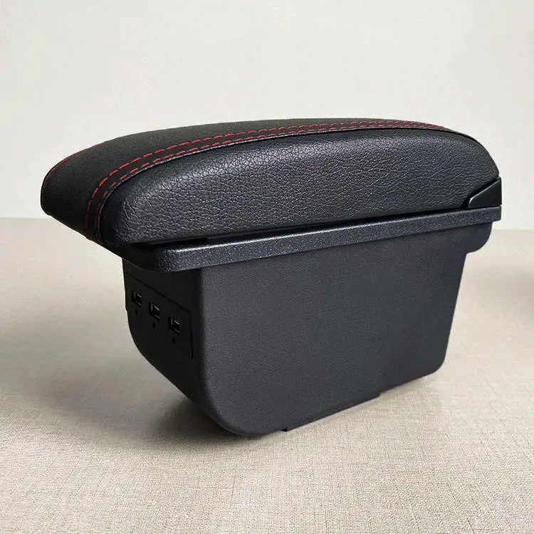 product universal  armrest box central car console box with cup holder and usb armrest box-4