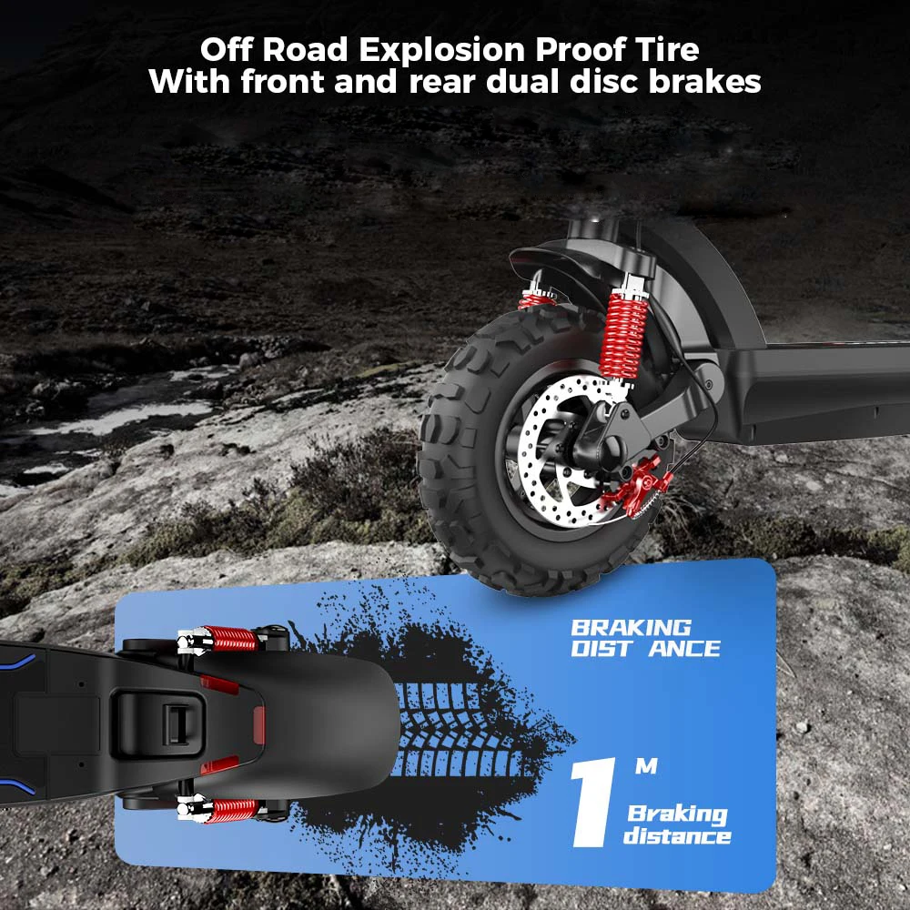 Iscooter Eu Warehouse Stock 11 Inch Two Wheels 1000w 17.5ah 45km/h