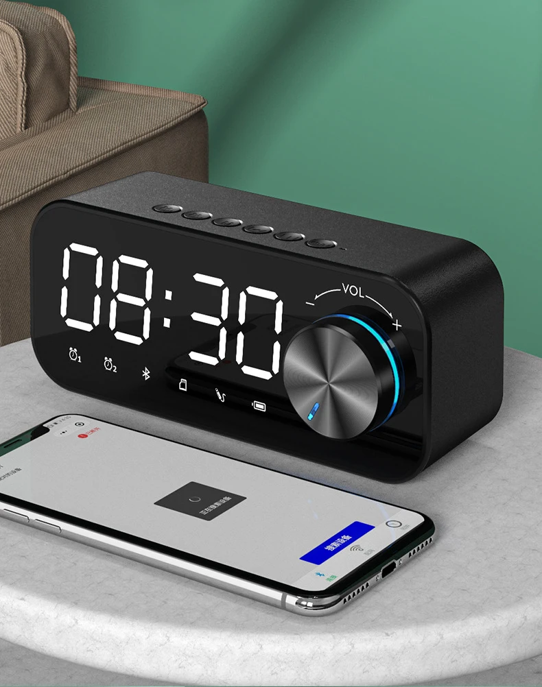 Kids Wake Up Snooze Wireless Speaker For Home Color Light Volume ...