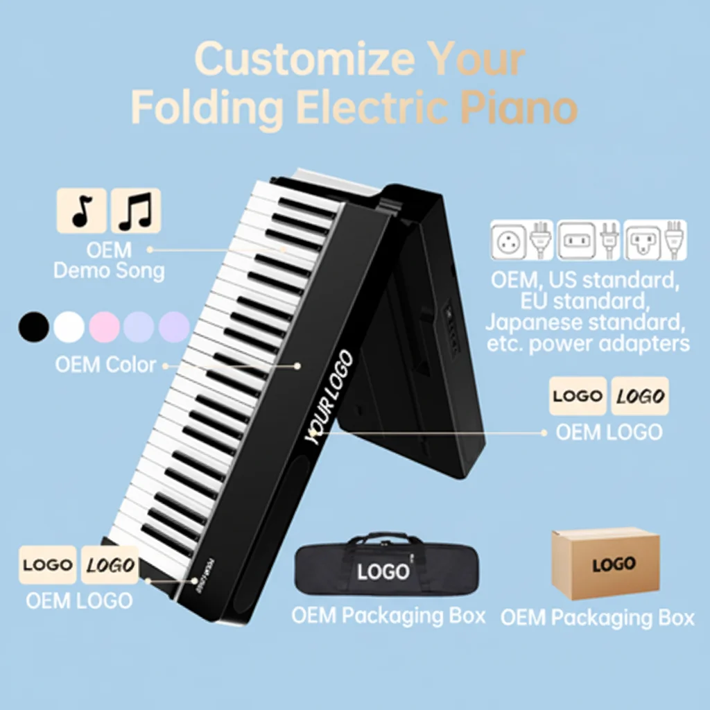 TERENCE V30 88 Keys Weighted Foldable Keyboard Piano Portable