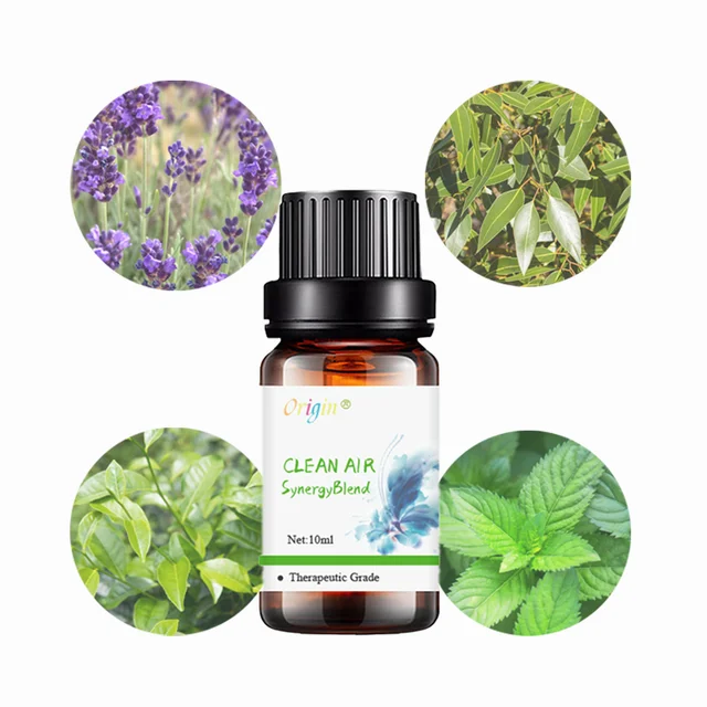 100% Pure Natural Lavender Peppermint Eucalyptus Tea Tree Body Compound Essential Oil Set For Clean Air