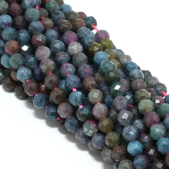 Natural Ruby in Kyanite Faceted Round Beads 3mm For Jewelry Making