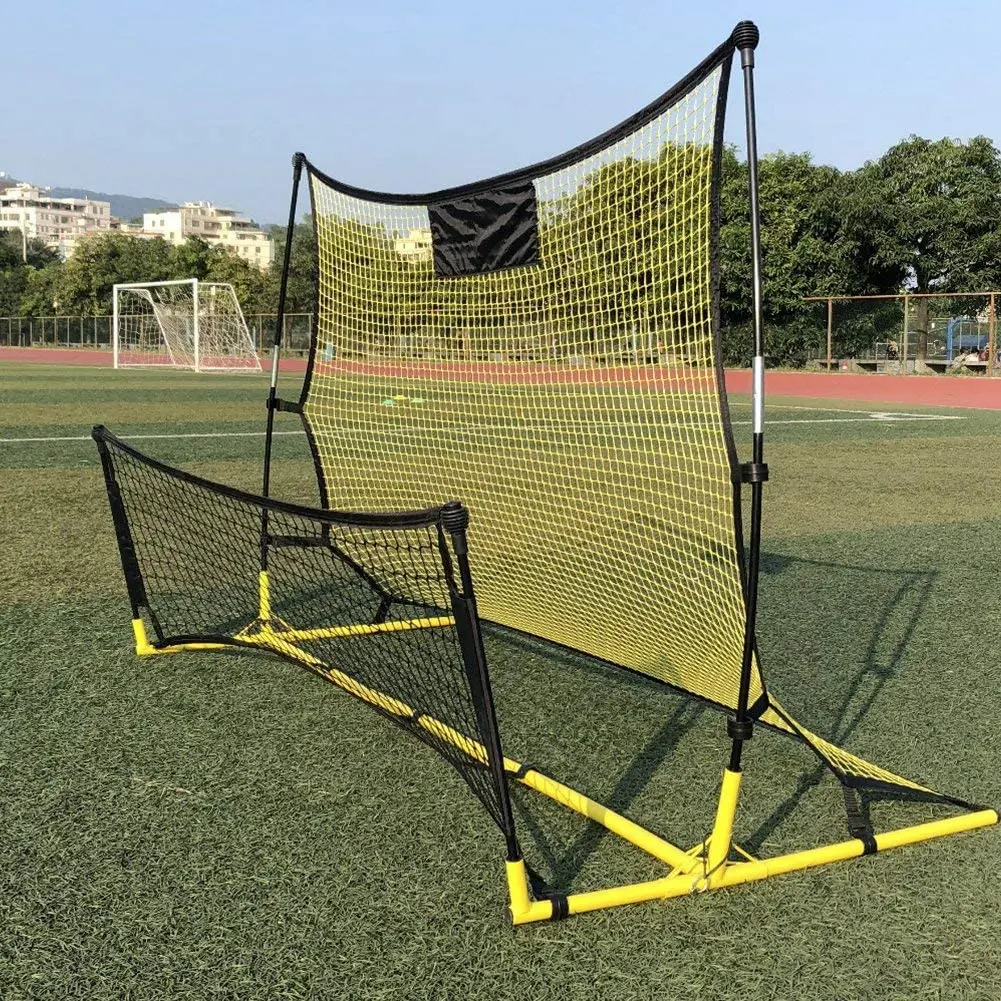 ポータブルで簡単に折り畳めるサッカー練習用2in1バウンスウォール