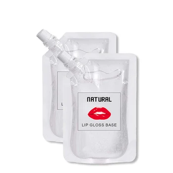 LOW MOQ HOT DIY Lip Gloss Base Oil Non-Stick DIY Lip Stick Raw Material Gel For Handmade Lipgloss Base