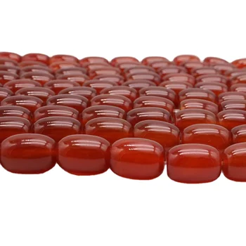 Manufacture wholesalers Exporters 8x12mm 10x14mm Red Agate Barrel Drum strand Beads with discount