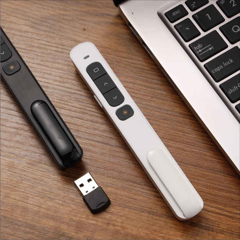 Hot Sale 2.4ghz Wireless Presentation Clicker With Green Laser Pointer